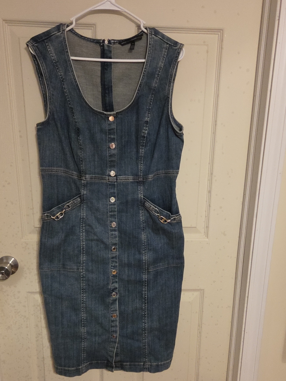 White House Black Market Blue Denim Dress